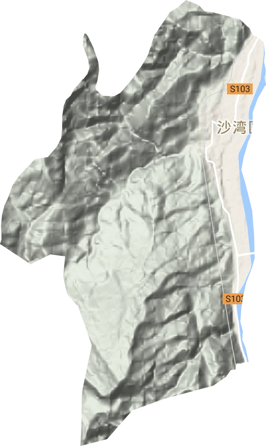 沙湾镇地形地图