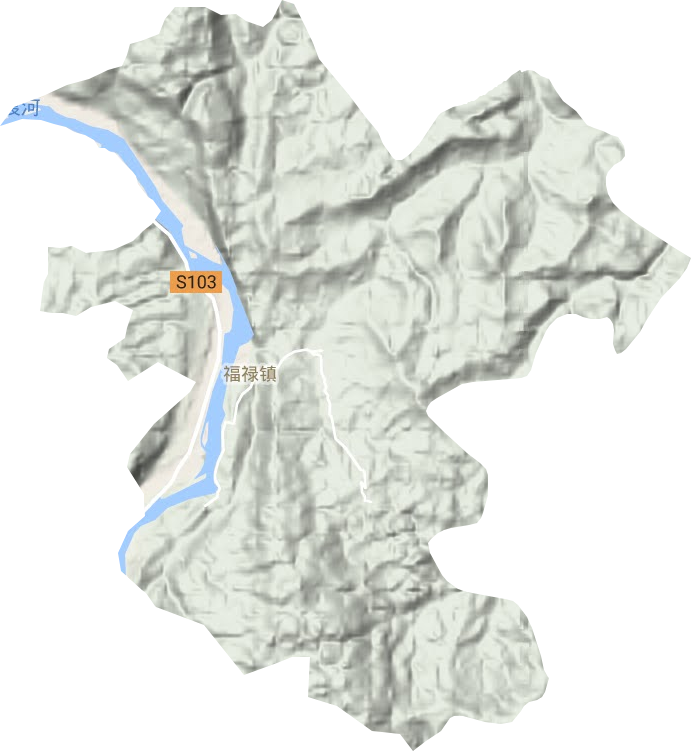 福禄镇地形地图