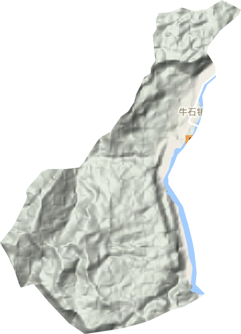 牛石镇地形地图