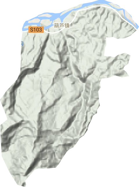 葫芦镇地形地图