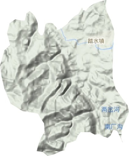 踏水镇地形地图