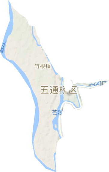 竹根镇地形地图