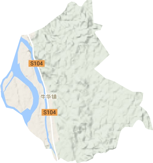牛华镇地形地图