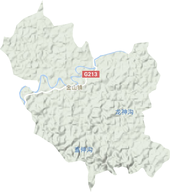 金山镇地形地图