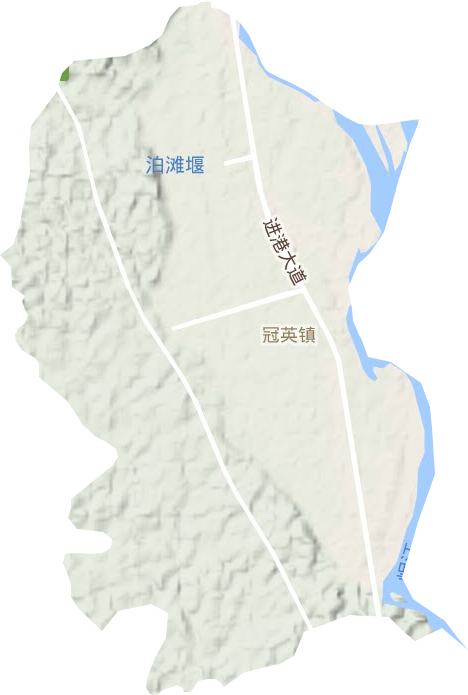冠英镇地形地图