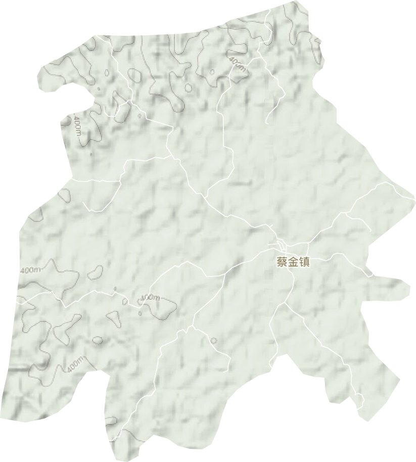 蔡金镇地形地图