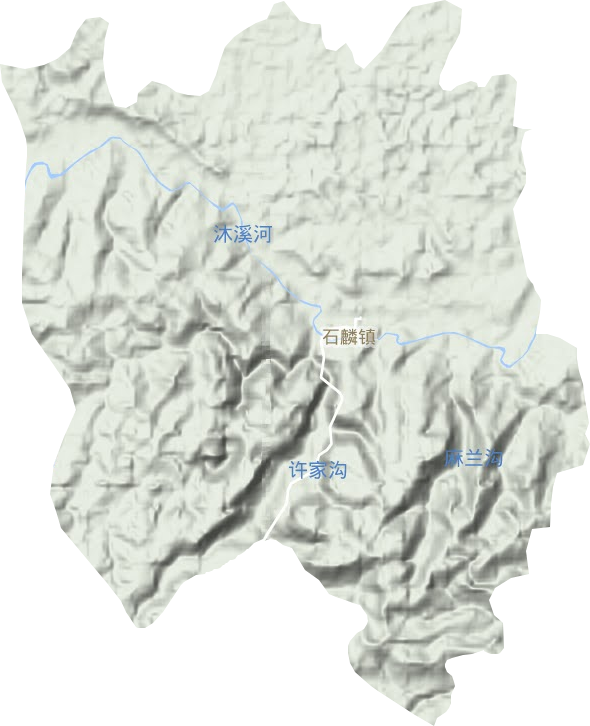 石麟镇地形地图