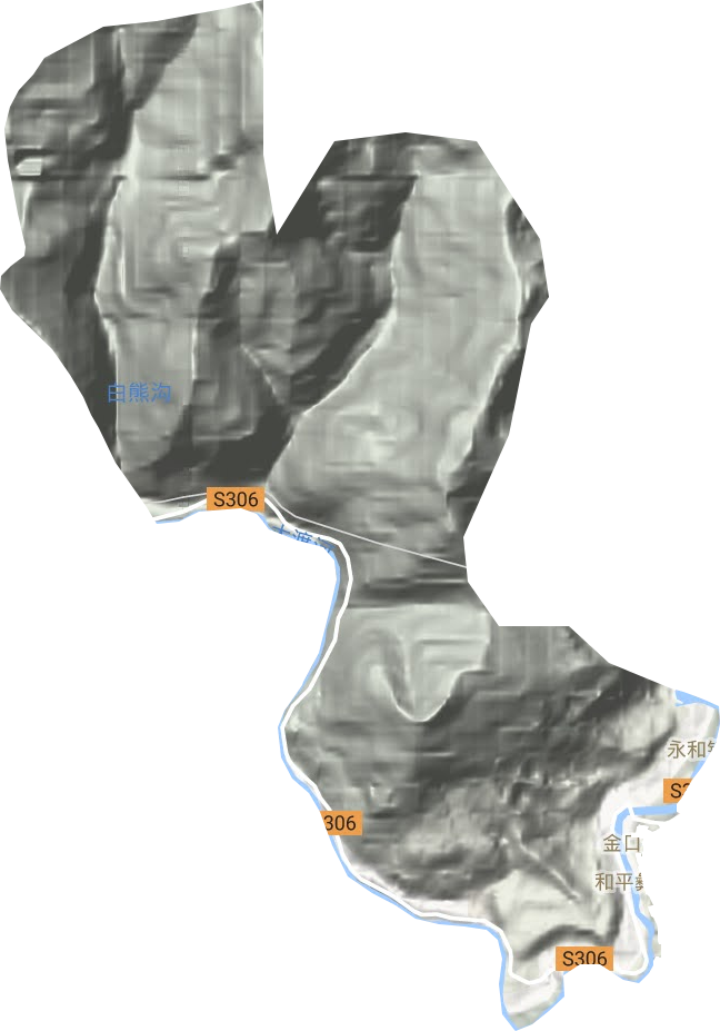 永和镇地形地图