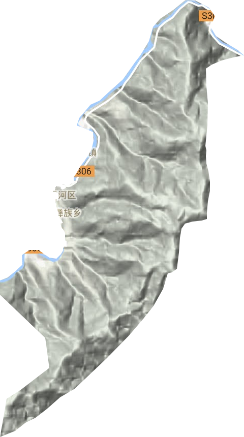 和平彝族乡地形地图