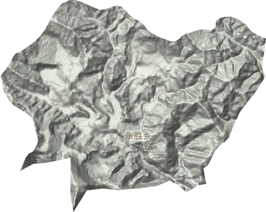 永胜乡地形地图
