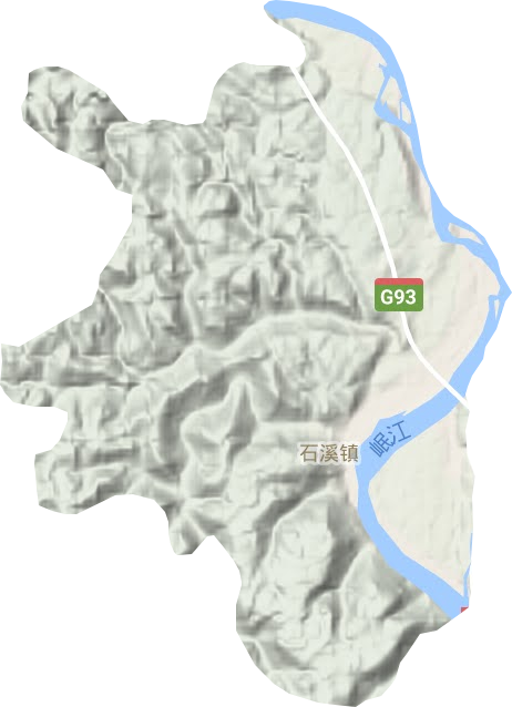 石溪镇地形地图
