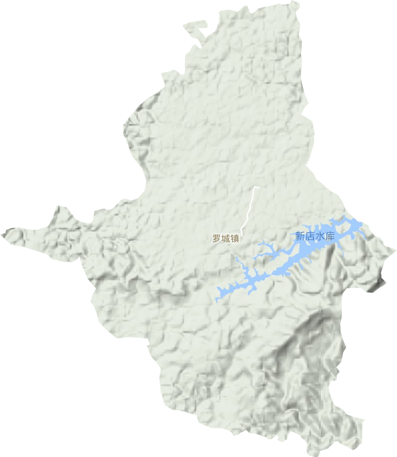 罗城镇地形地图