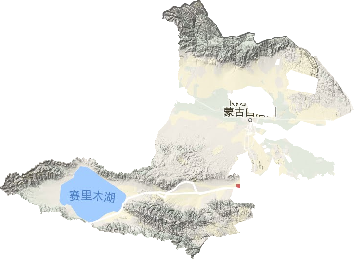 博乐市地形地图