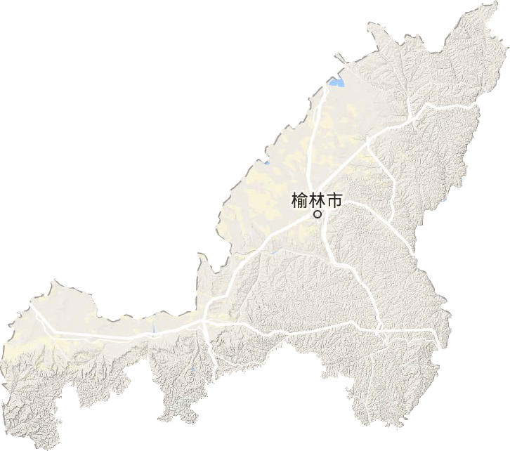 榆林市地形地图