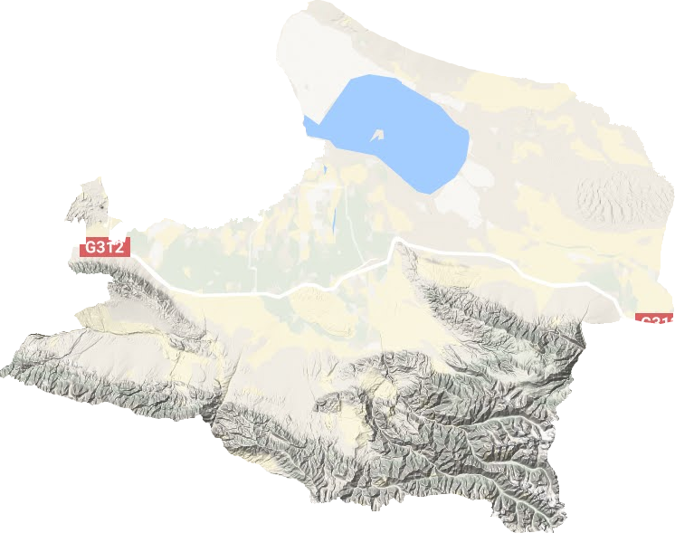 精河县地形地图