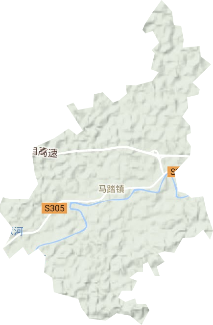 马踏镇地形地图
