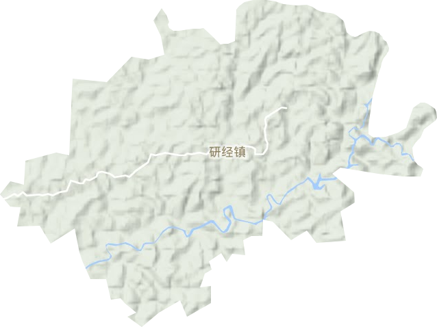 研经镇地形地图