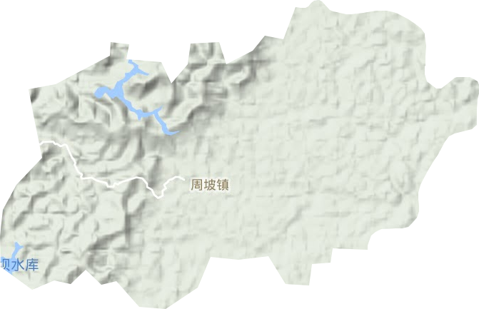 周坡镇地形地图