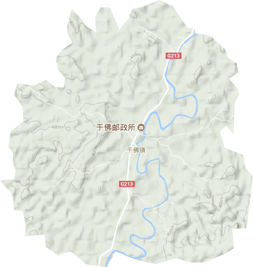 千佛镇地形地图