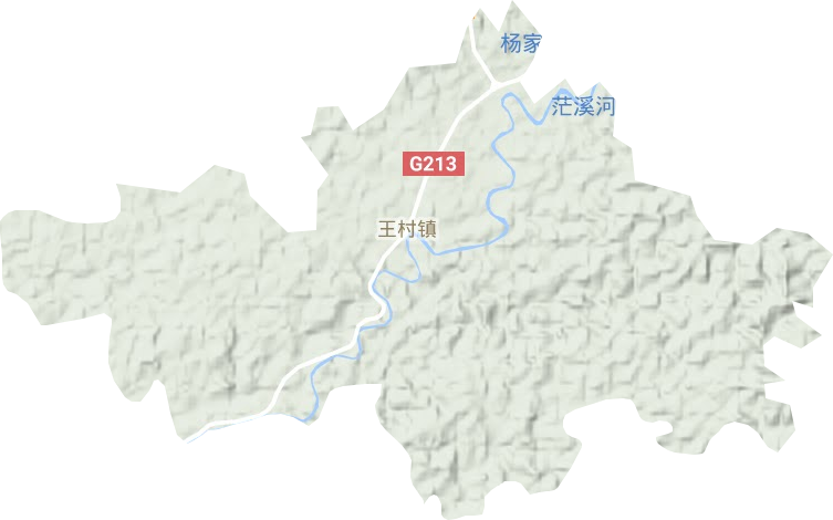 王村镇地形地图