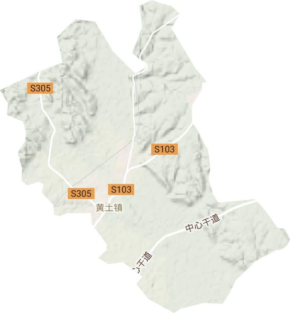 黄土镇地形地图