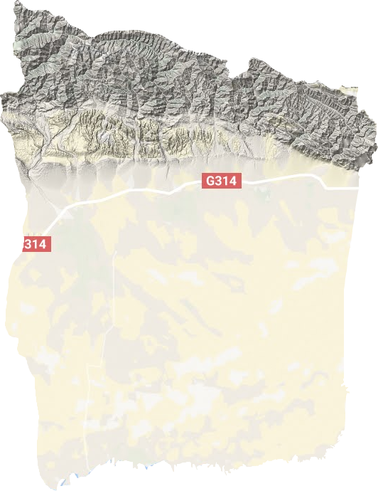 轮台县地形地图