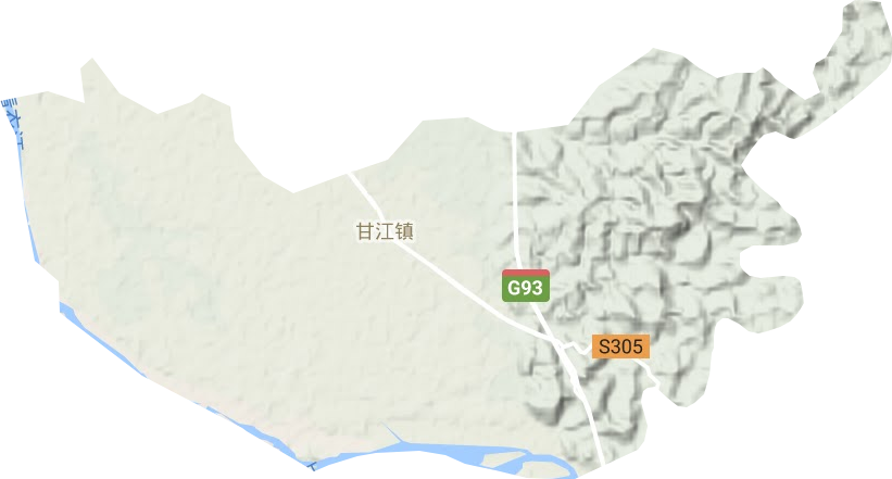 甘江镇地形地图