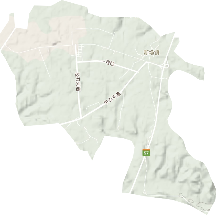 新场镇地形地图