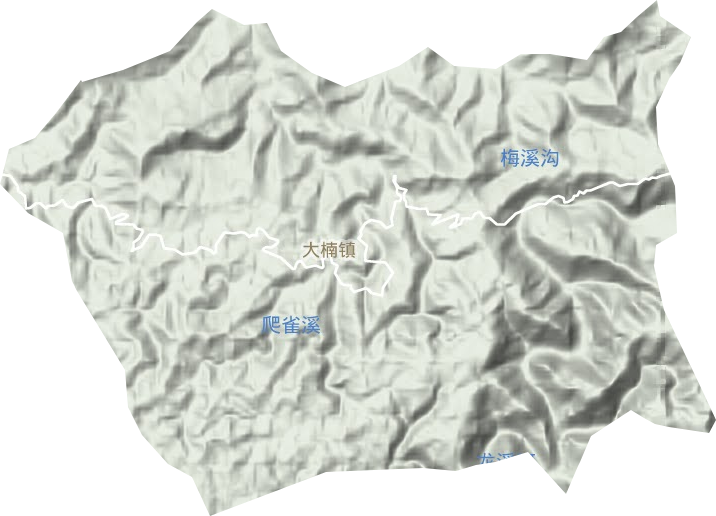 大楠镇地形地图