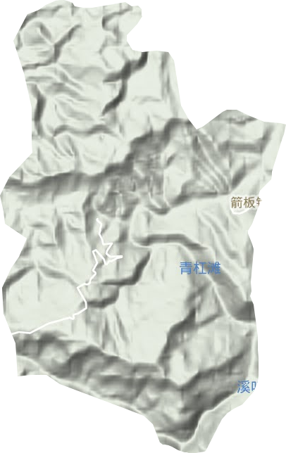 箭板镇地形地图