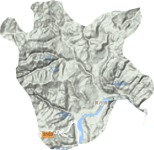 黄丹镇地形地图
