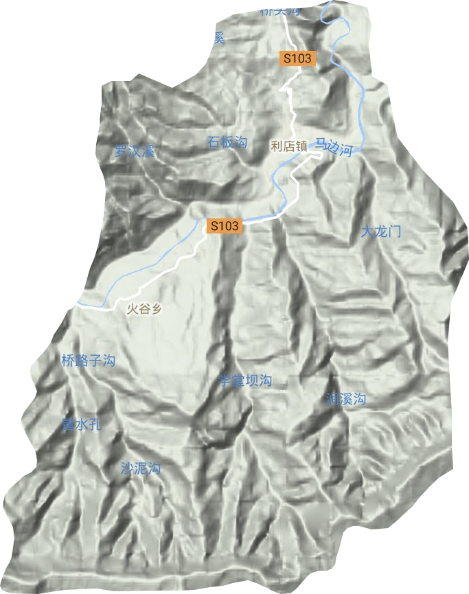 利店镇地形地图