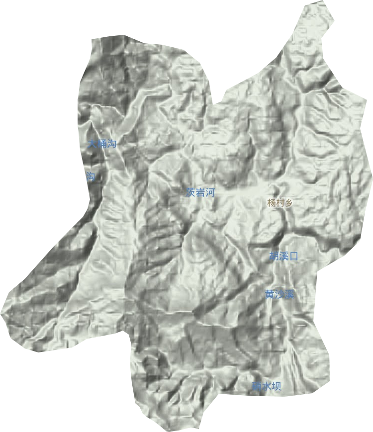 杨村乡地形地图