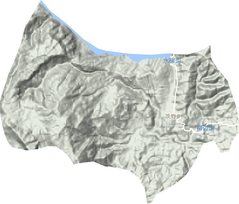茨竹乡地形地图