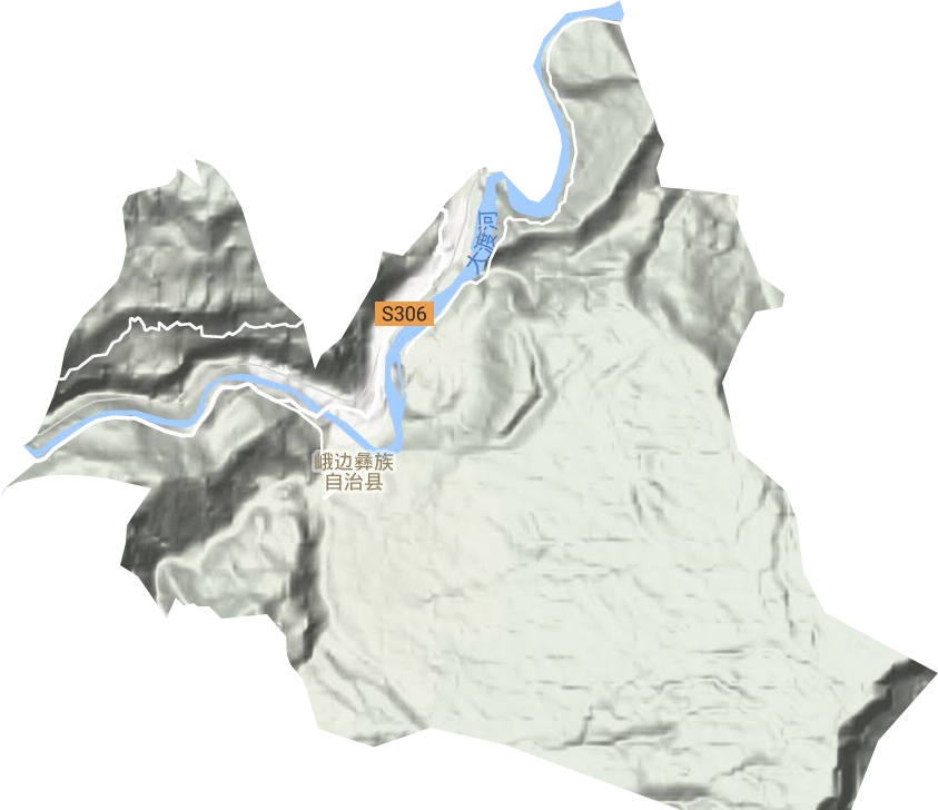 沙坪镇地形地图