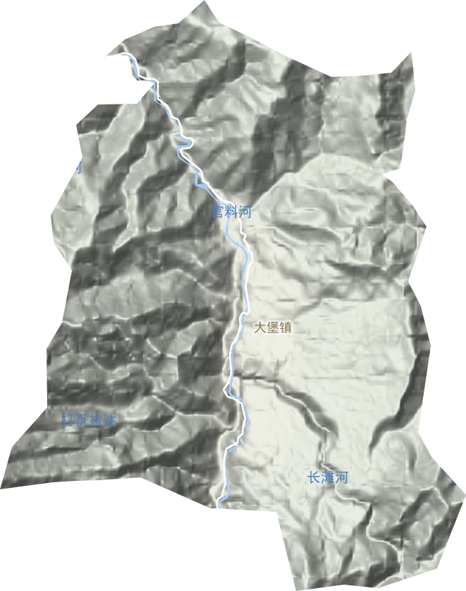 大堡镇地形地图