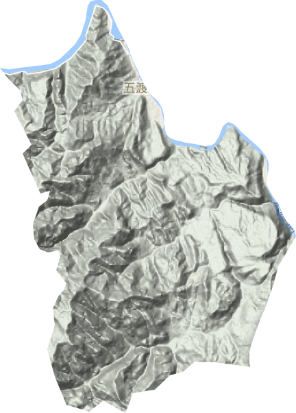 五渡镇地形地图