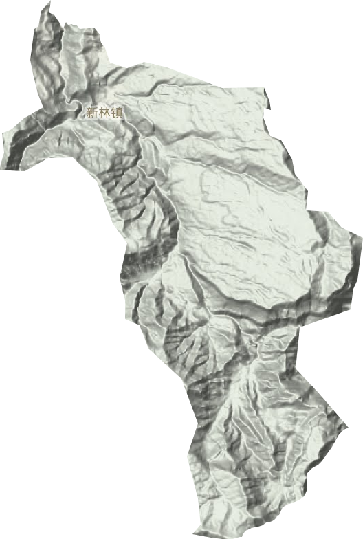 新林镇地形地图