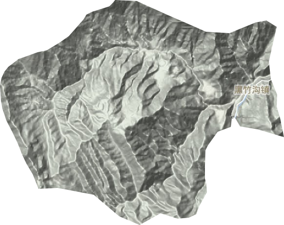 黑竹沟镇地形地图