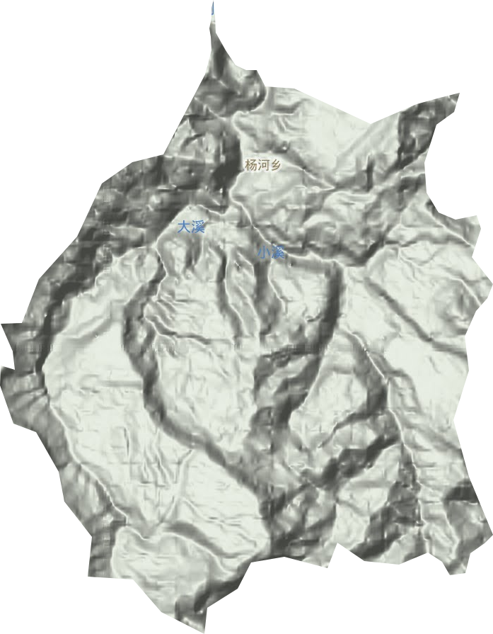 杨河乡地形地图