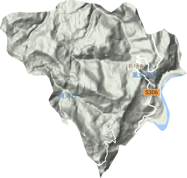 新场乡地形地图
