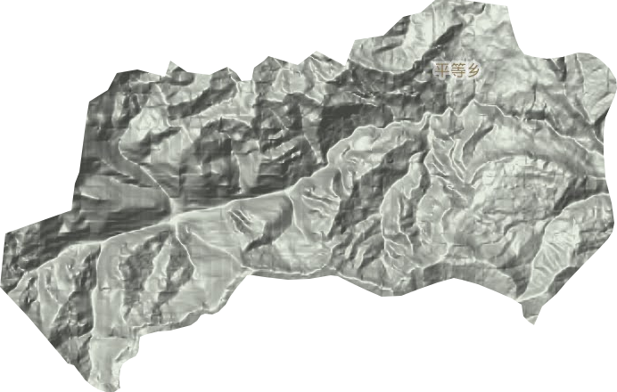 平等乡地形地图