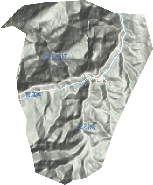 金岩乡地形地图