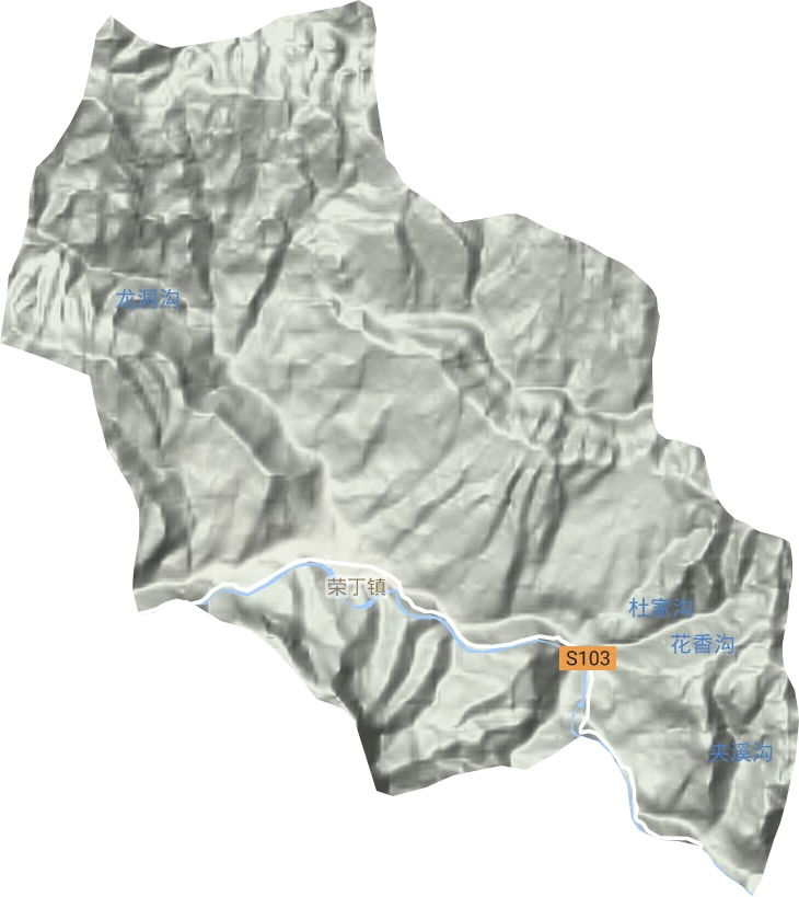 荣丁镇地形地图