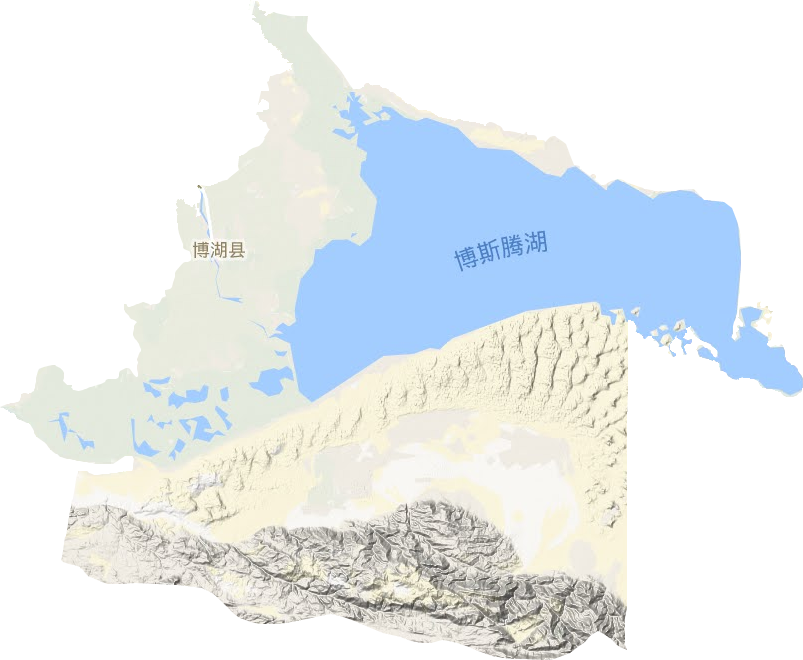 博湖县地形地图