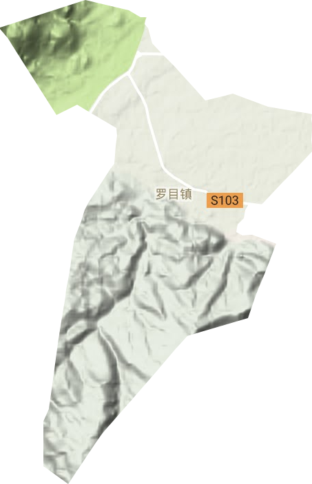 罗目镇地形地图