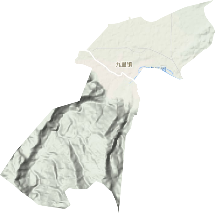 九里镇地形地图