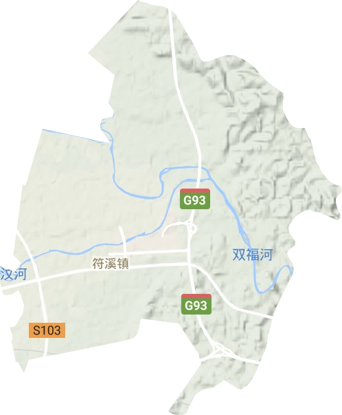 符溪镇地形地图