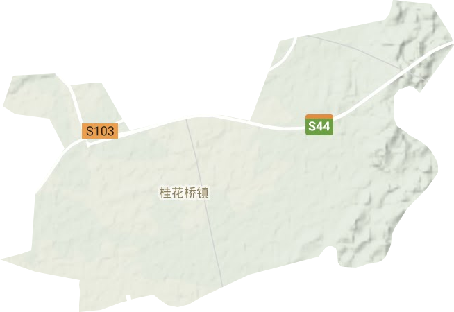 桂花桥镇地形地图