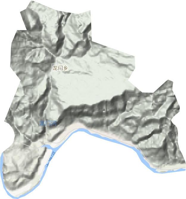 龙门乡地形地图
